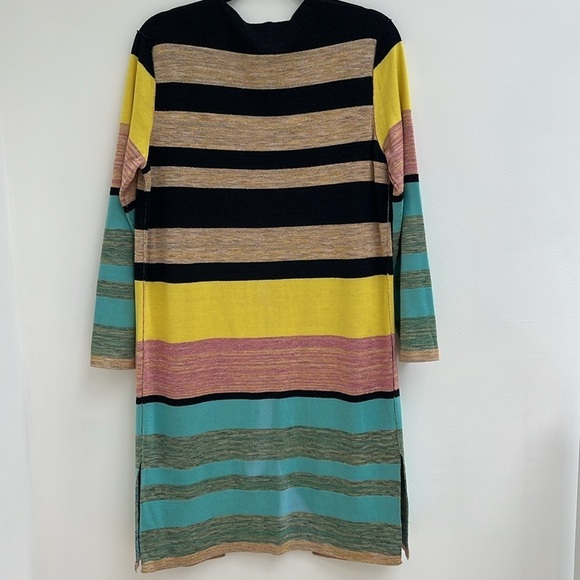 DRIES VAN NOTEN Striped Metallic knit duster long cardigan size Small - Picture 3 of 6